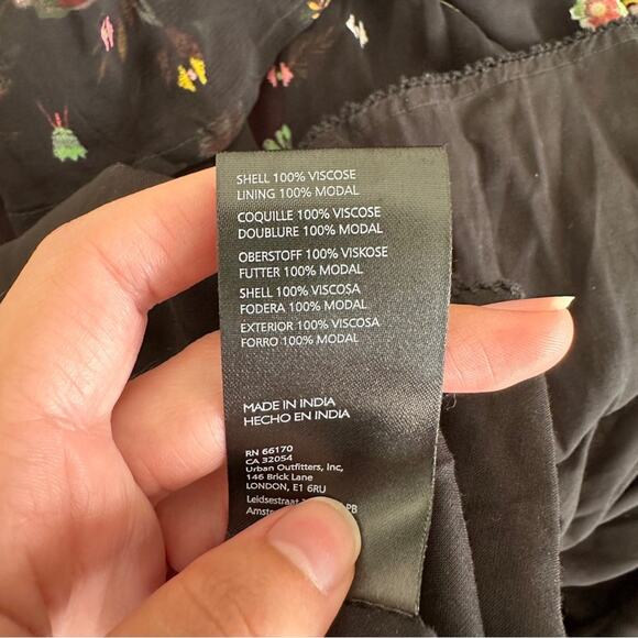 Anthropologie V Neck Floral Sleeveless Black Maxi Dress Small - Picture 5 of 9